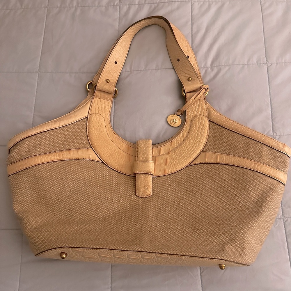 Brahmin Tweed/Cloth Shoulder Bag
